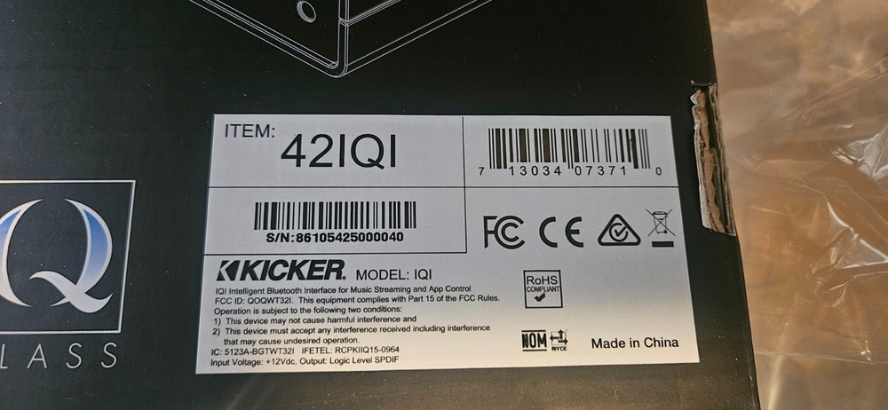 Kicker IQI Outboard Interface Kicker Q Class Bluetooth Interface Brand New