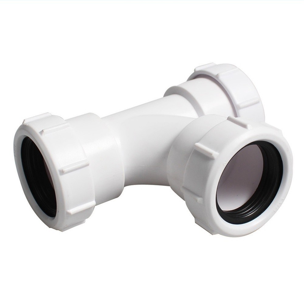 40mm For Drainage Pipe Tee Fitting Plastic Construction No Glue Needed