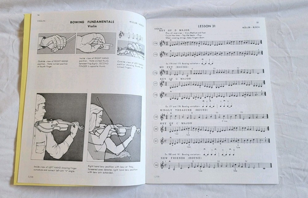 MULLER RUSCH STRING METHOD BOOK 2 Violin Learn Basics School Orchestra Technique
