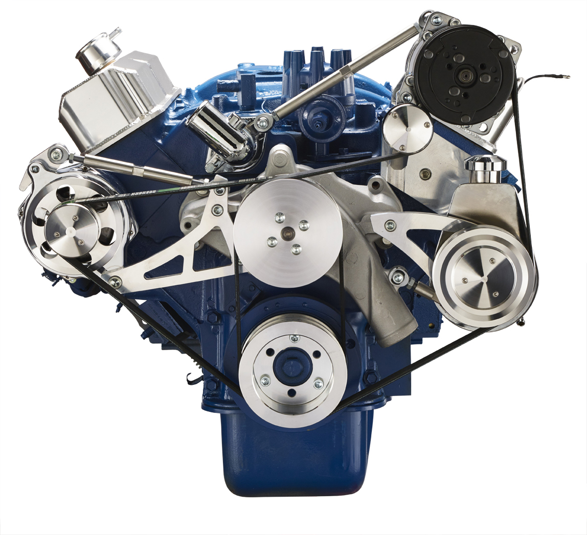 Ford FE Engine Serpentine Pulley Conversion Kit 352 390 427 428 Air Conditioning