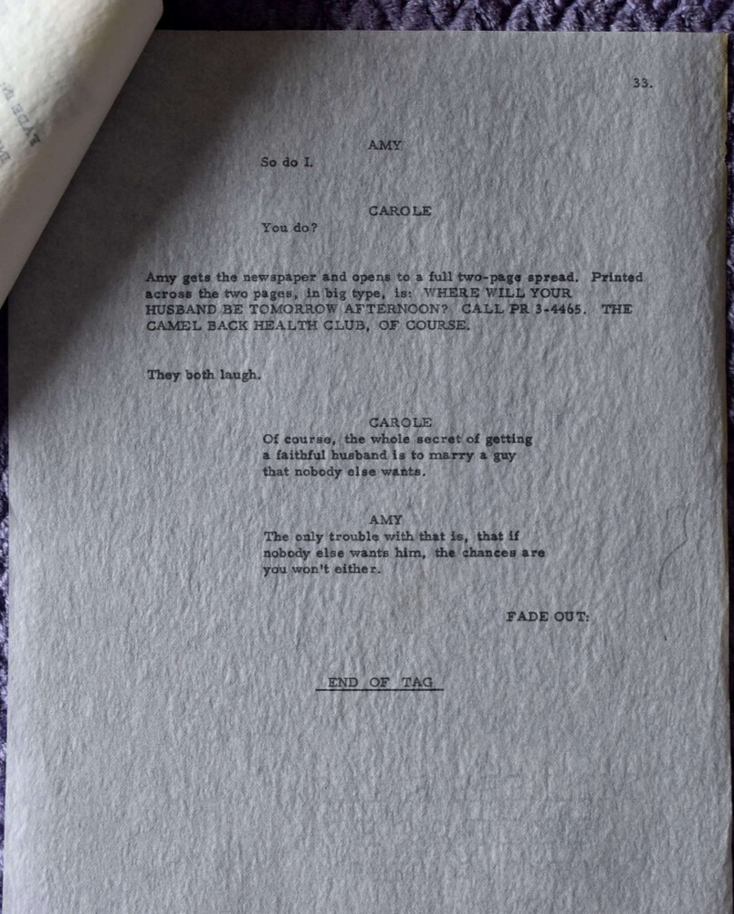 1970 The New Dick Van Dyke Show Original Type Written Screenplay Script