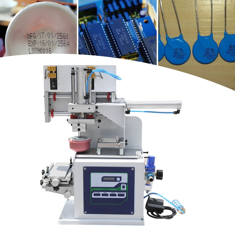 Pneumatic Printer Pad Printing Machine with Sealed Ink Cups For Clothes Plastic