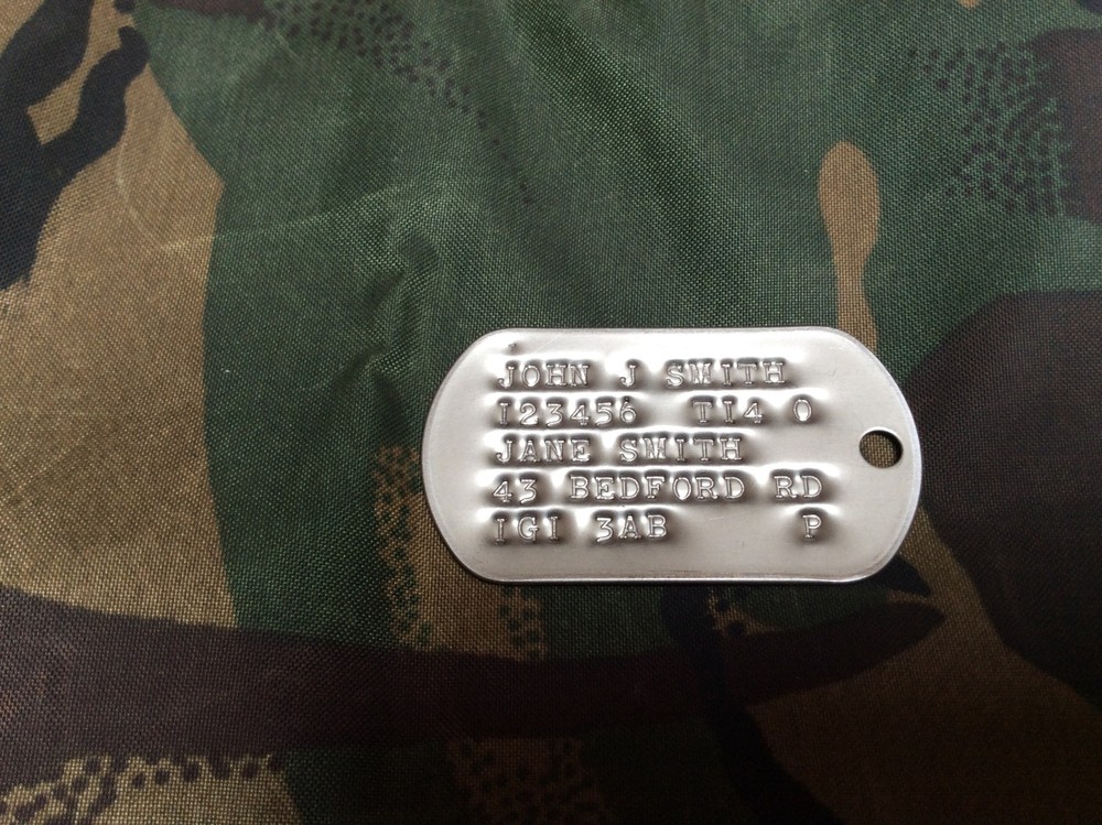 US WW2 Army Military Dog Tag ID Disc personalised/custom