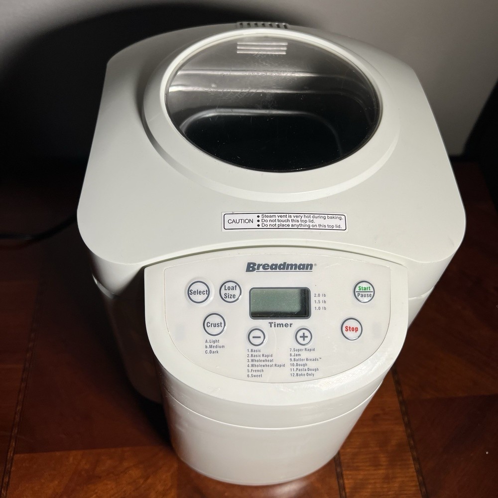 Breadman TR555LC Rapid Bread Machine Electric Breadmaker Tested Working