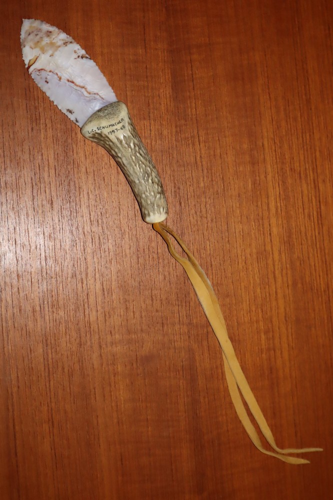 {OOAK} WHITE RIVER AGATE KNAPPING SKINNING KNIFE FULLY FUNCTIONAL