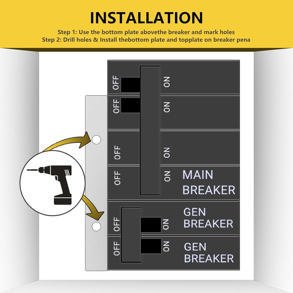 Generator Interlock Kit Compatible with Square D for Homeline Meter Main 150 or