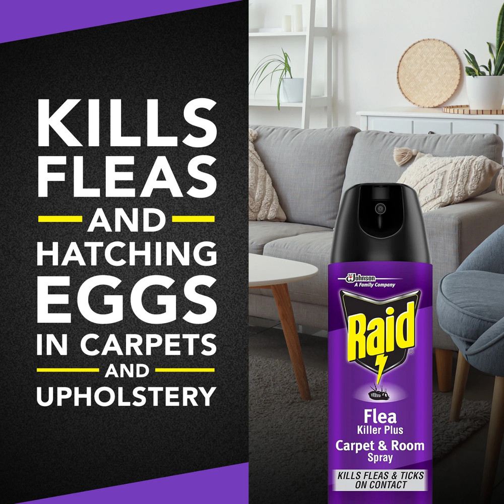 Raid Flea Killer Plus 16 oz Carpet Room Spray - Bug Spray Kills Flea Eggs