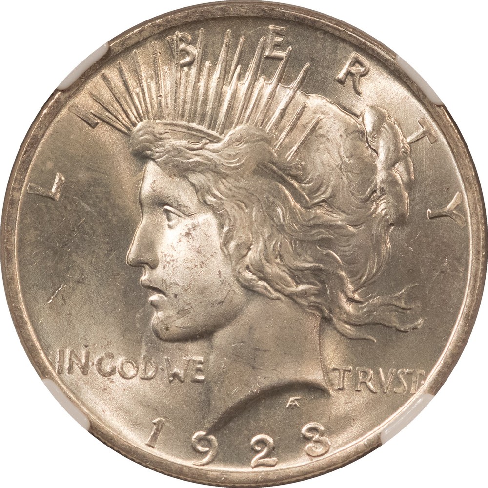 1923 $1 PEACE DOLLAR - NGC MS-64