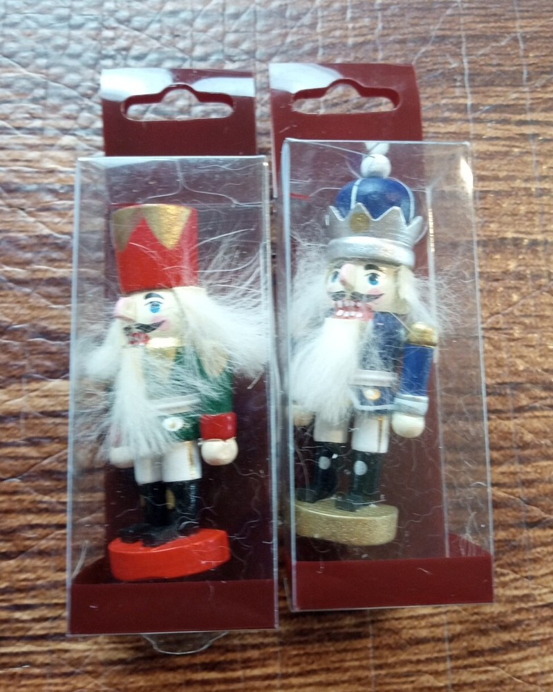 Handcrafted Nutcracker King Pin  3” Set Of 2