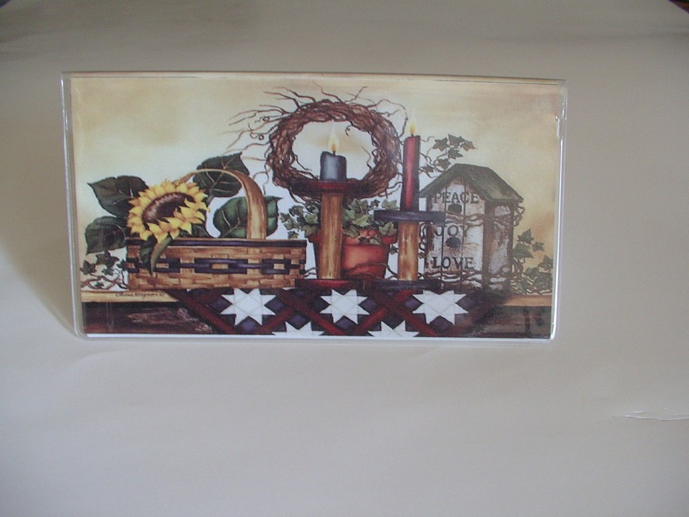 Peace Joy Love Checkbook cover