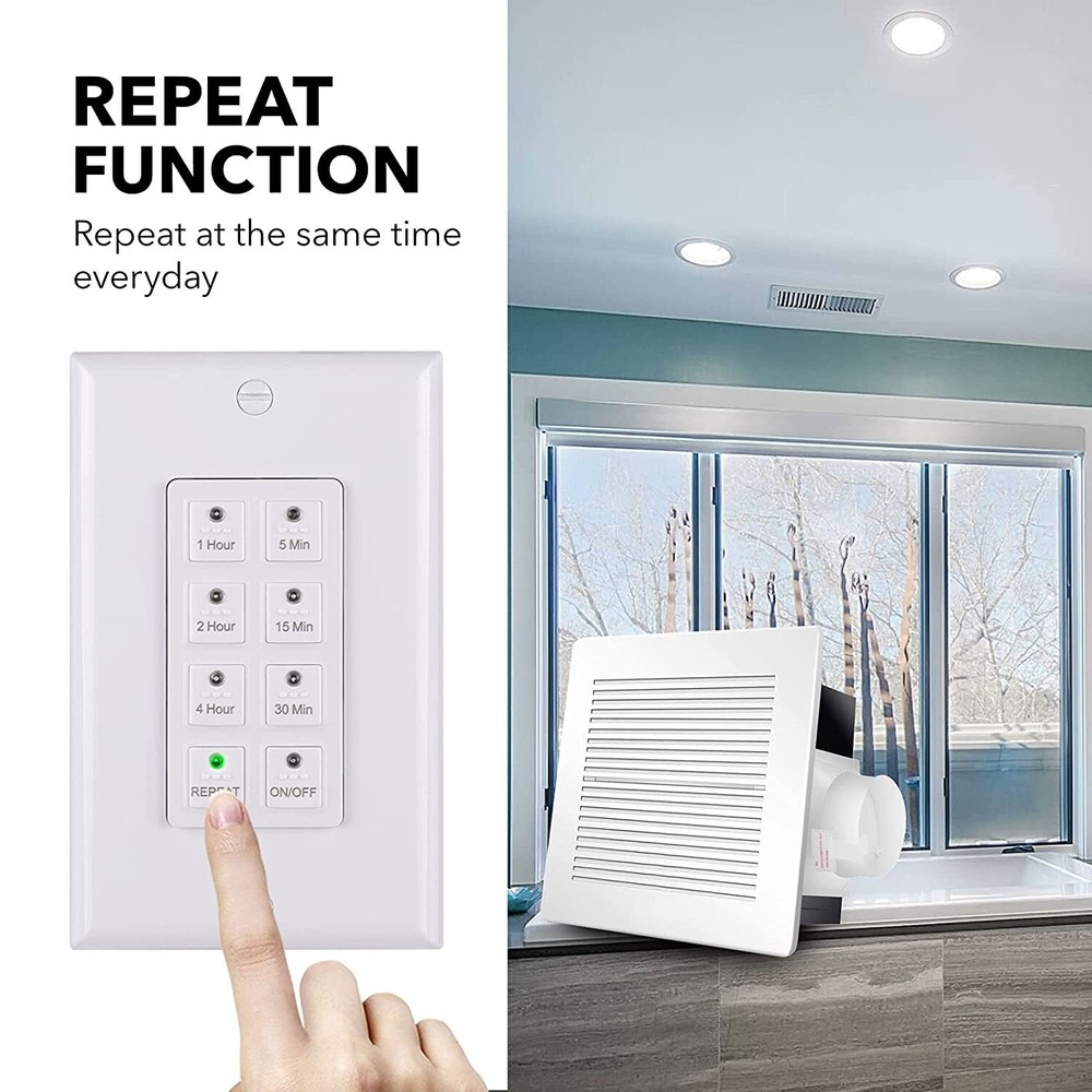 BN-LINK Countdown Digital In-wall Timer 5-15-30-60 mins 2 4 hours for lights