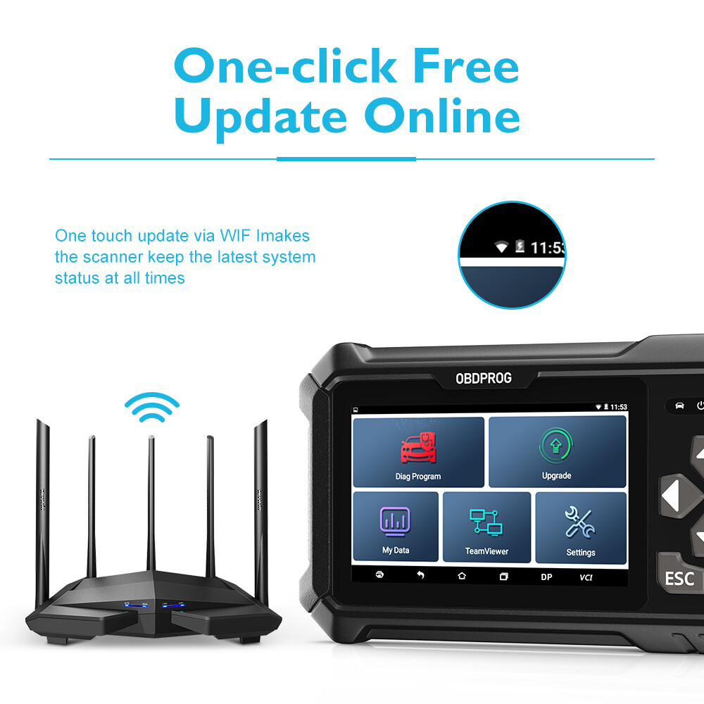 OBDPROG M500 Mileage Odometer Correction Diagnostic Oil Reset Tool Code Reader