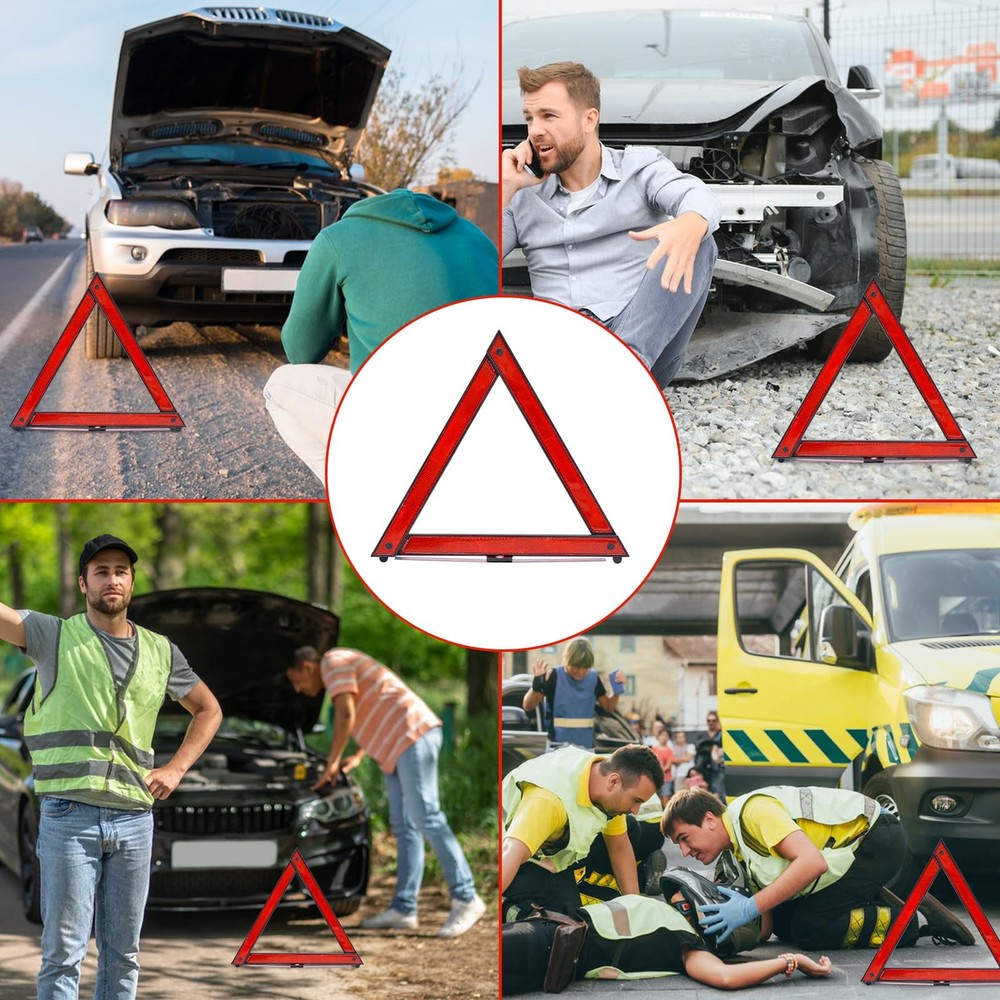 Warning Triangle Vehicle, Degree Reflective Warning Triangle, Collapsible Car Warning...