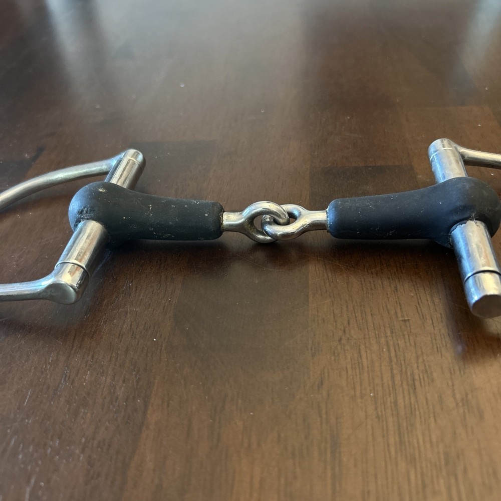 Centaur D Ring Rubber Snaffle 5” Riding Bit