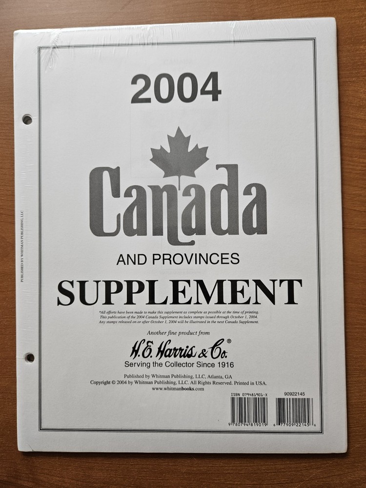 H. E. Harris 2004-05 Canada & Provinces Supplement, and White Ace 2000-01 Canada