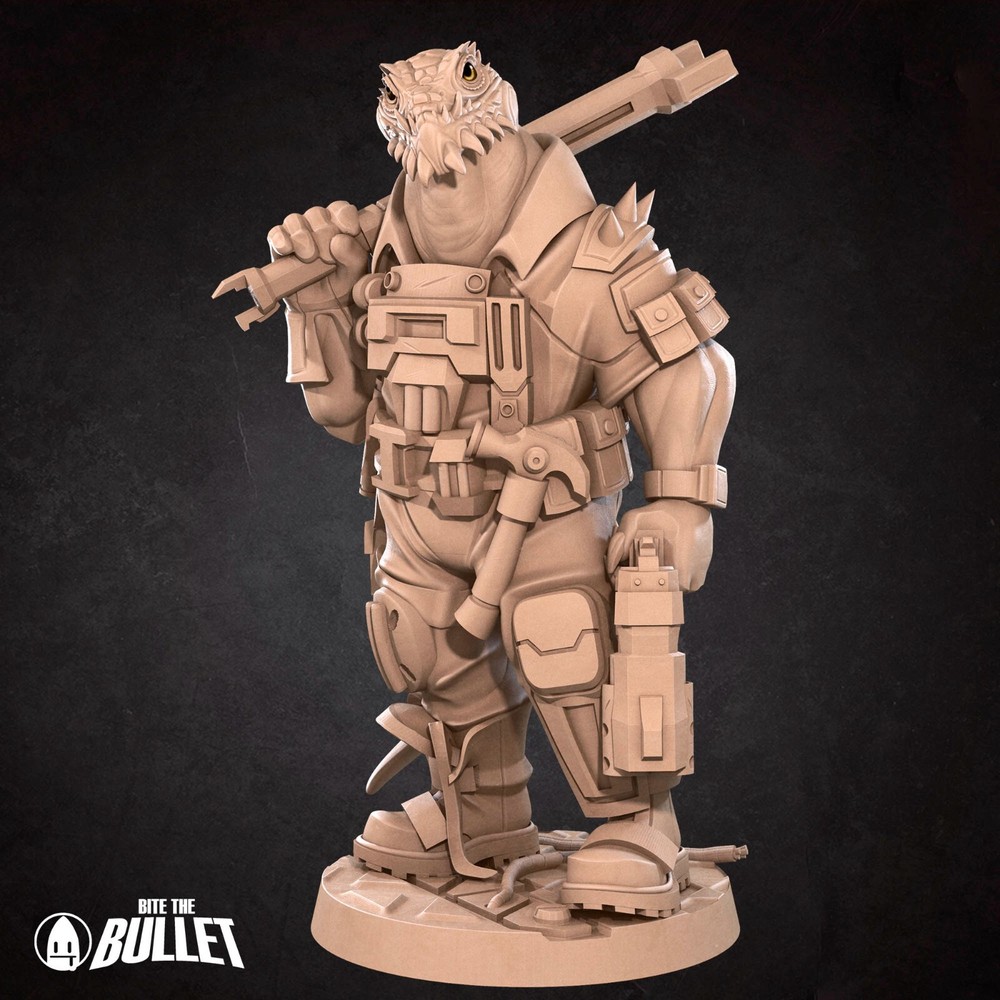 Space Lizard Mechanic - Engineer - Bite the Bullet - Dungeons and Dragons