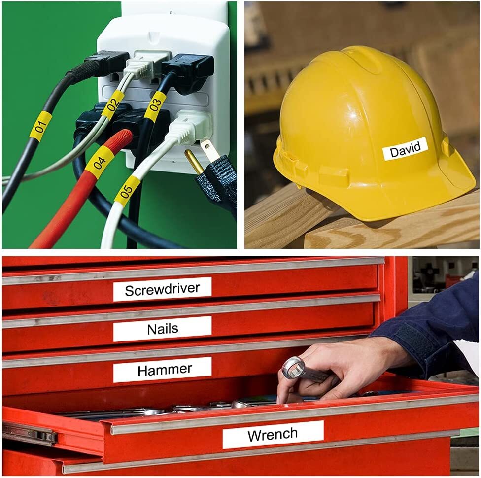 Label Maker Machine E1000 Portable Handheld Labeler Machine P-Touch TZe-231