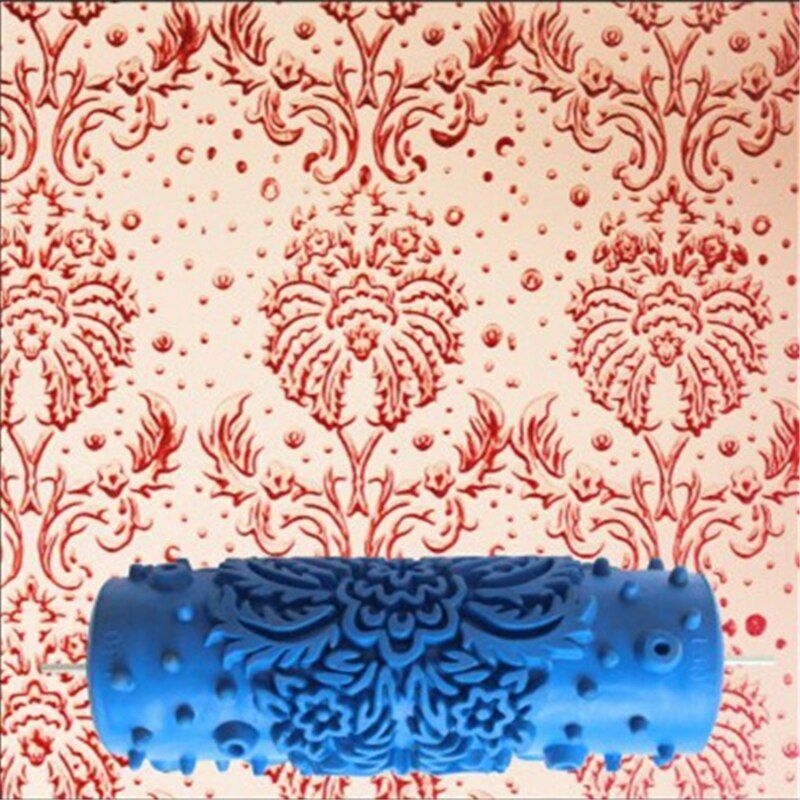 5inch Embossed Paint Roller Wall Texture l Brush Floral Pattern Decoration