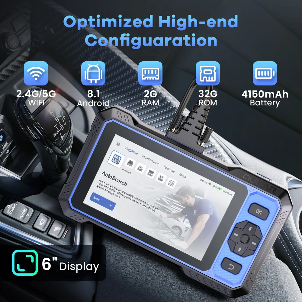 2026 Mucar 682 Fault Code Reader OBD2 Scanner ABS SRS Car Diagnostic Tool US