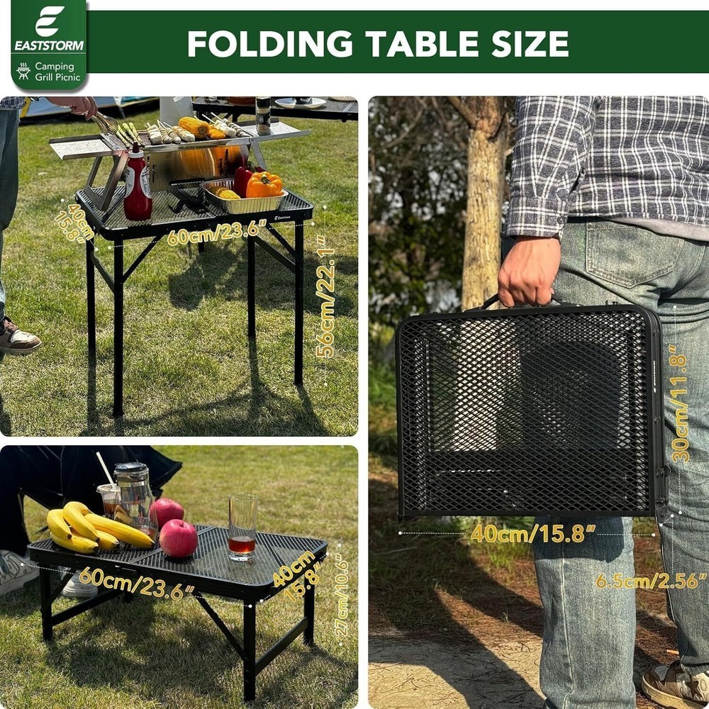 Compact Folding Table Portable Picnic Table for Grill Camping Easy for Storage