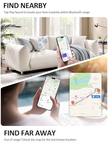 Dual System Tracker Tag for Android & Apple | Tag for Luggage, Keys, Wallet,