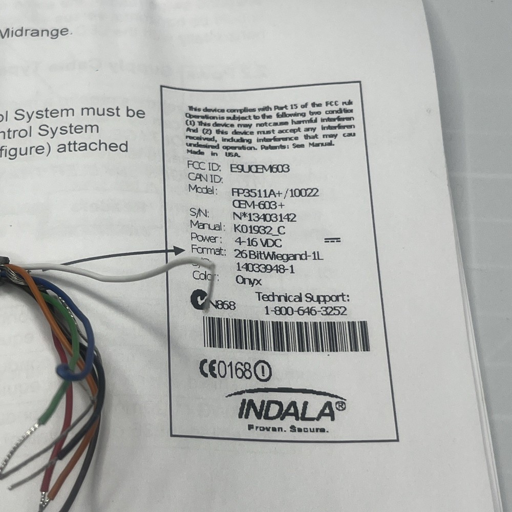 HD Indala 603 Mullion Reader FP3511A