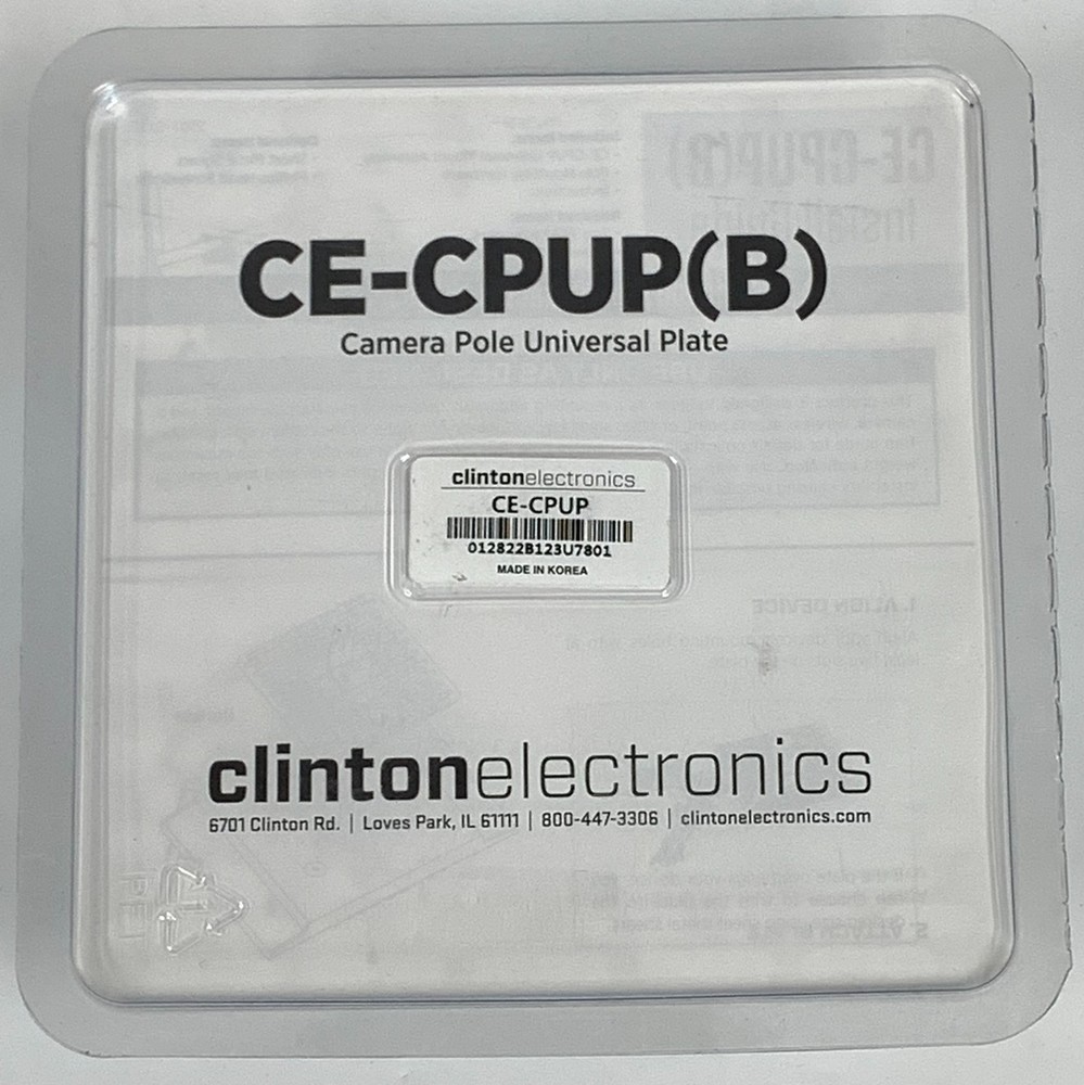 Clinton Electronics CE-CPUP(B) Camera Pole Universal Plate