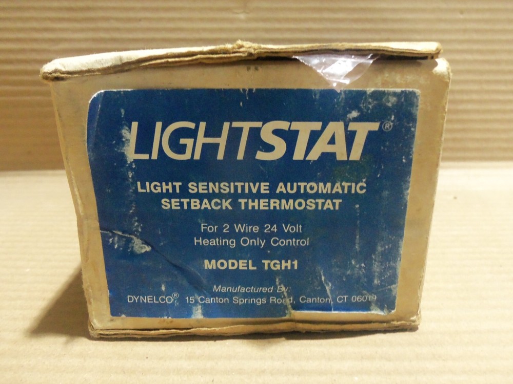 New Lightstat TGH1 Light Sensitive Automatic Setback Thermostat Heating Only AK