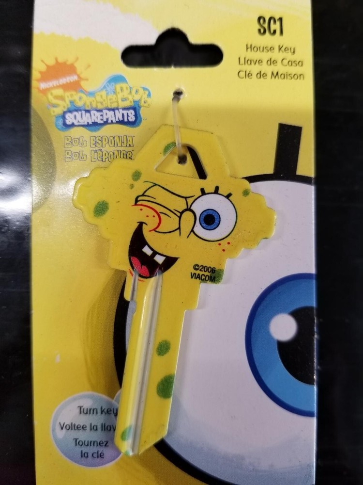 NICKELODEON SPONGEBOB SQUAREPANTS PRINTED SCHLAGE SC1 KEYBLANK