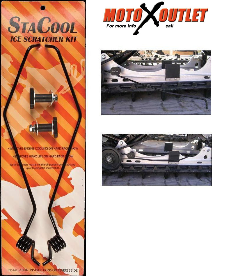 Snowmobile Ice Scratcher Kit StaCool Snow Scratchers Polaris Slide Hyfax Savers