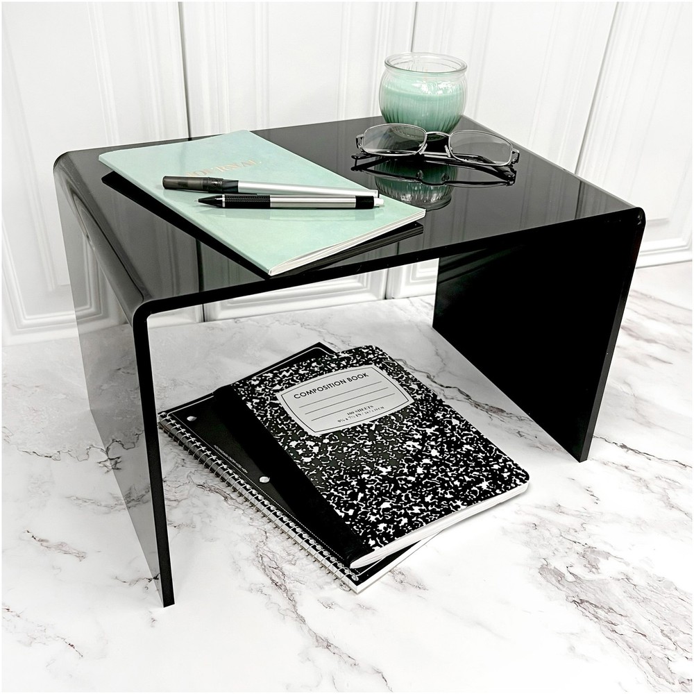 Plymor Black Acrylic Rectangular Display Riser, 10" H x 15" W x 10" D