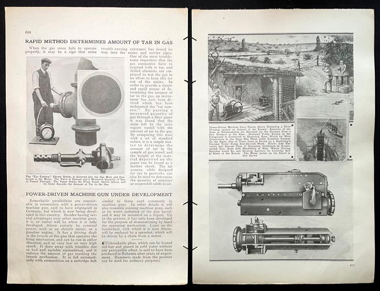 Power-Driven Machine Gun Under Development* 1922 article Electric remote control