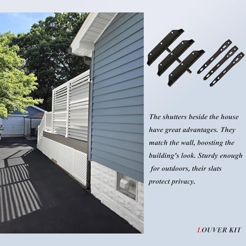 Louver Bracket Kit for Deck Sunblinds & Shutters - Complete Hardware Set, 2 Pack