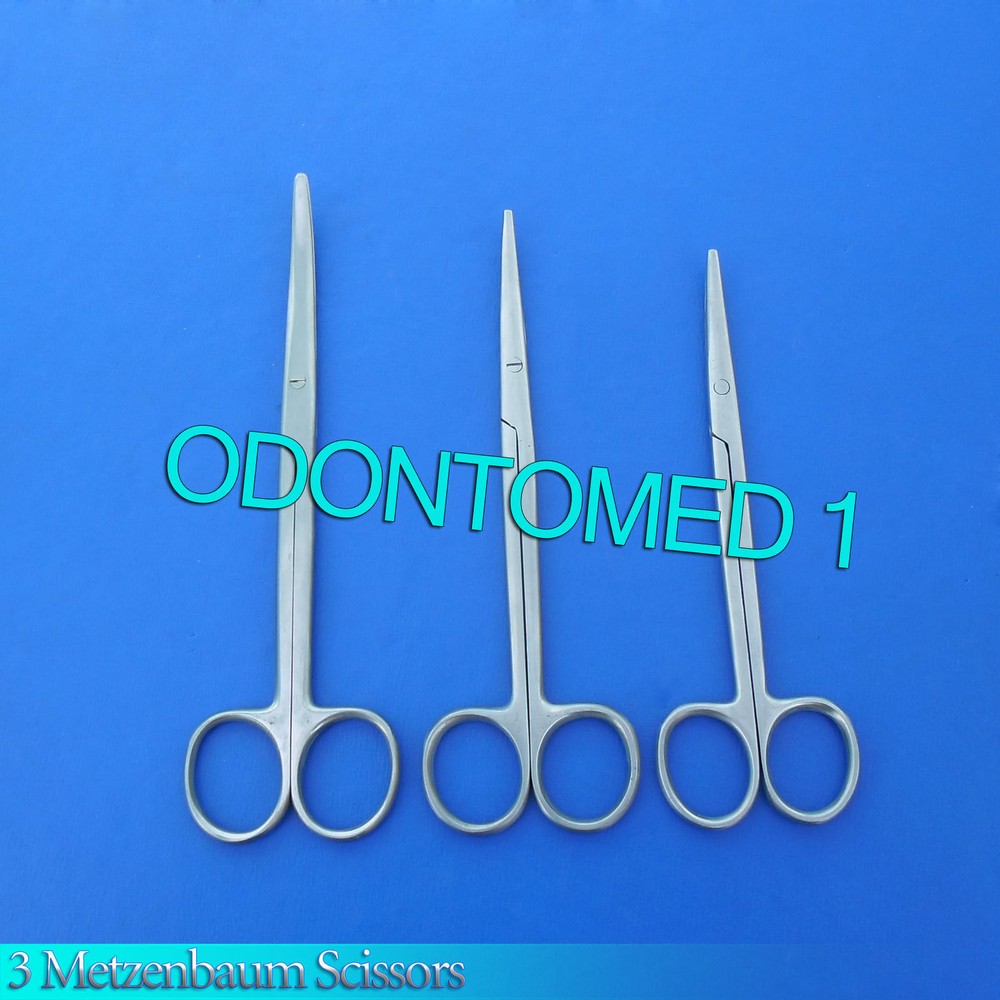 3 Metzenbaum Scissors 9"+10"+11" Curved Surgical Instruments