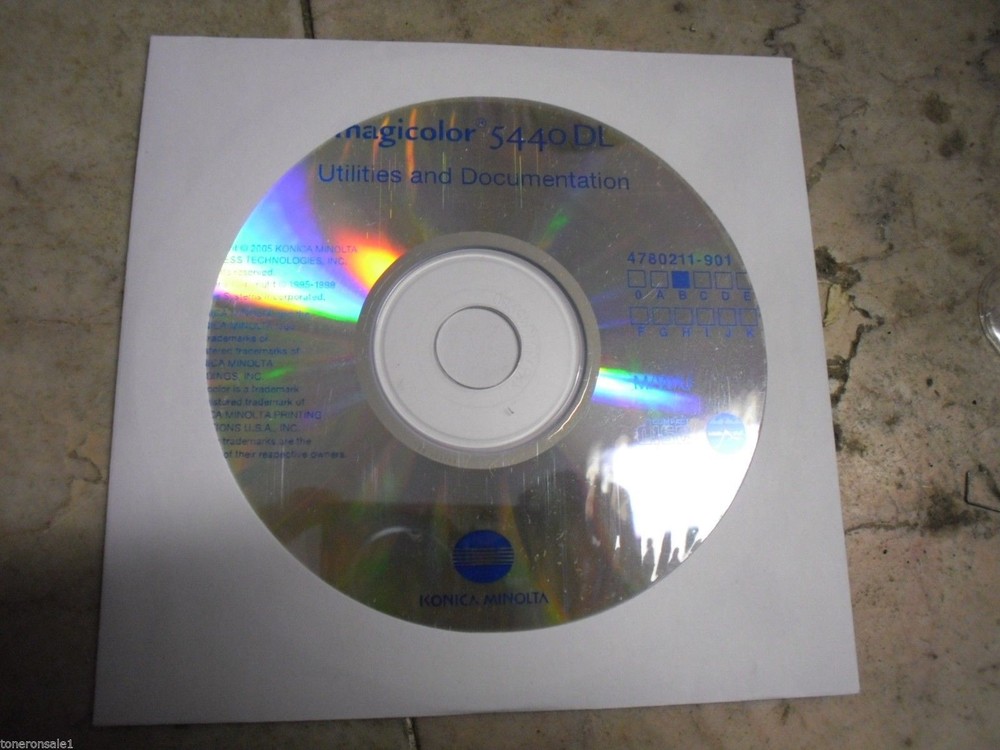 Genuine Konica Minolta Magicolor 5440DL Printer CD Software Driver Utilities