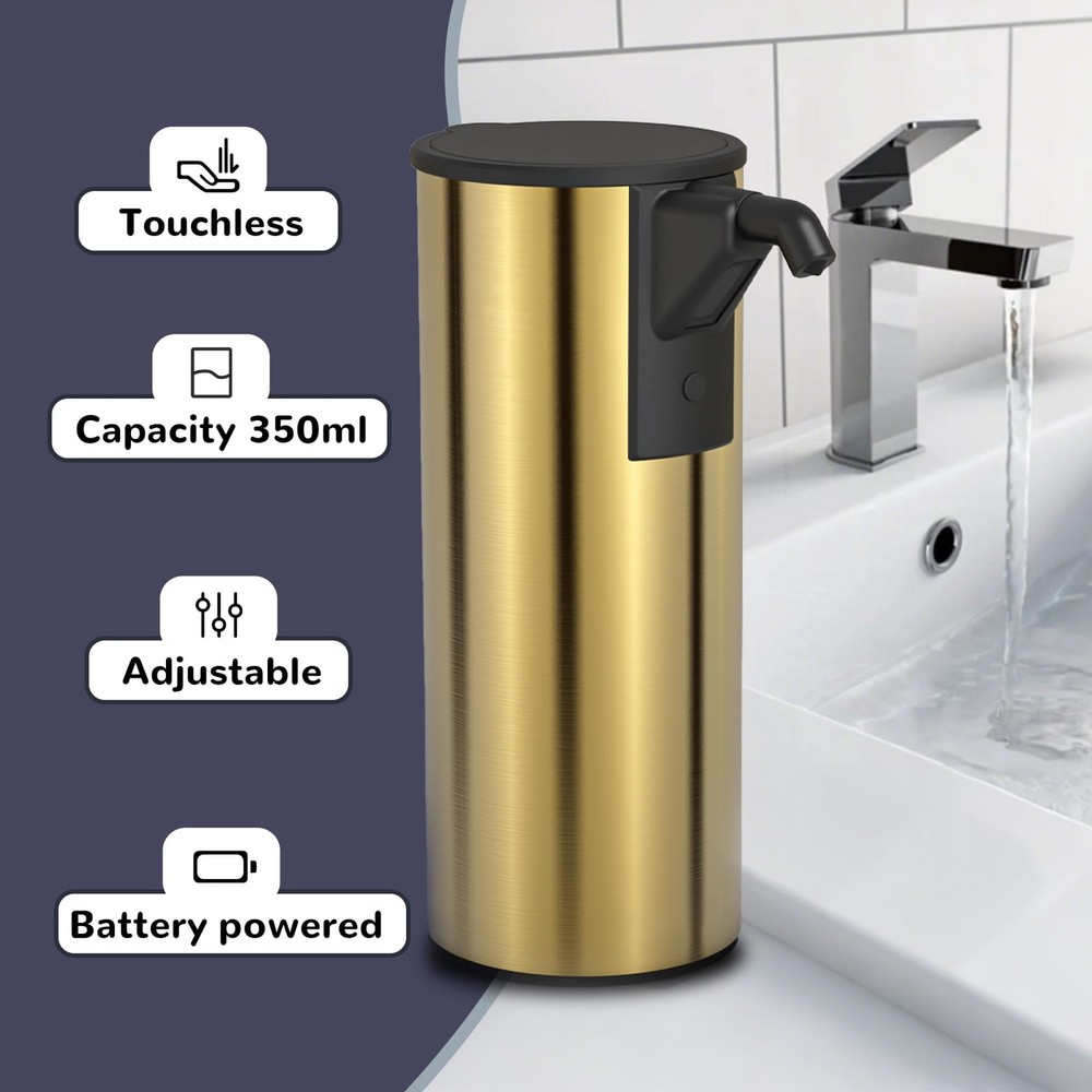 Stainless Steel Automatic Soap Dispenser 4-Level Adjustable, Touchless Electr...