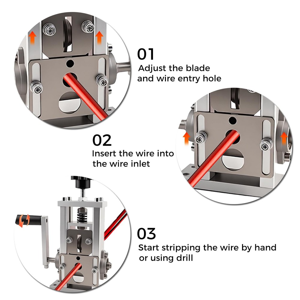 Esokoya Wire Stripper Machine, Copper Strippring Machine With Silver