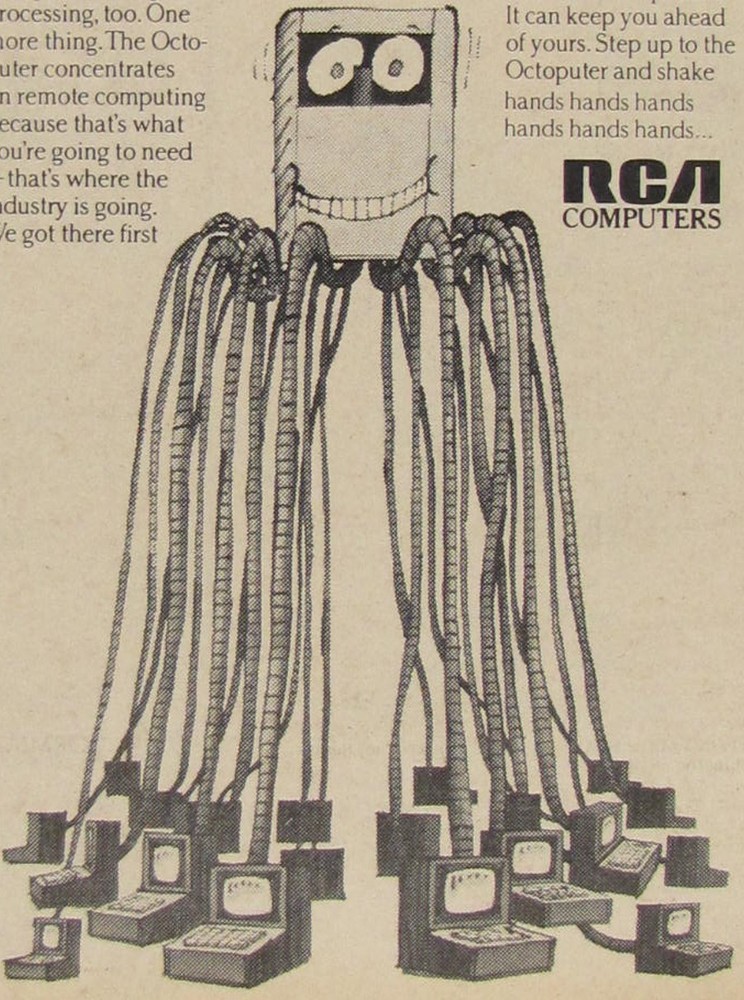 Vintage 1970 RCA Spectra 70 Mainframe Computer Newspaper Print Ad