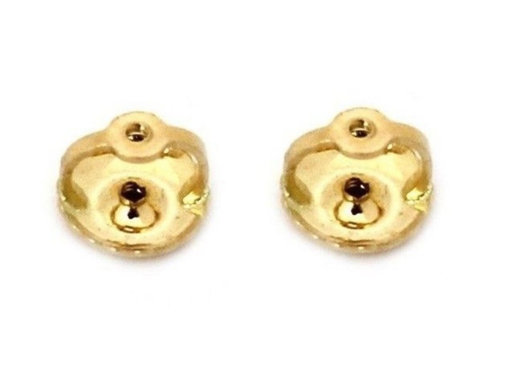 Earring Backs / Ear nuts 1 Pair Solid 14K Yellow Gold Replacement Screw On