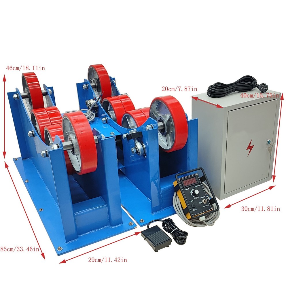 220V 3T Welding Turning Roller Rotating Adjustable Welding Roller Support Frame