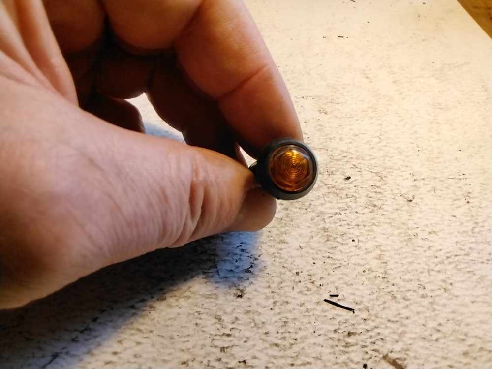 Classic Car Original Orange Warning Light 13mm Hexagonal