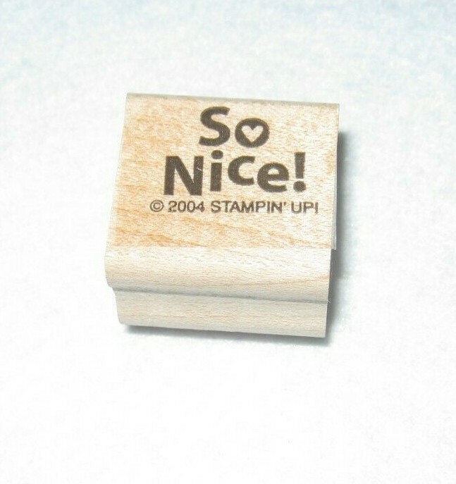 Stampin Up!  - Rubber Stamp -"So Nice" - Small Size - EUC - From 2004