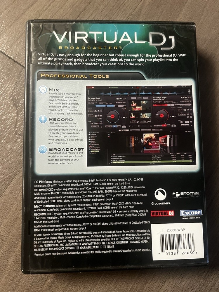 Encore Virtual Dj Broadcaster - Full Version for Mac, Windows - Ships Fast 🔥🔥