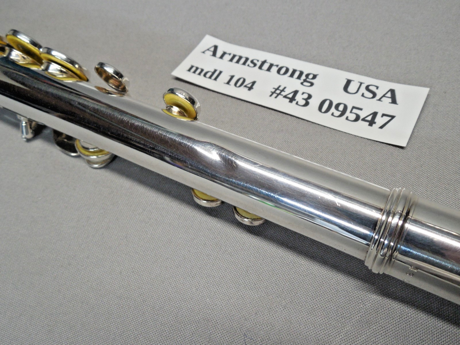 Armstrong 104 Silver Plated Flute w/ Case New Pads Polished Reconditioned