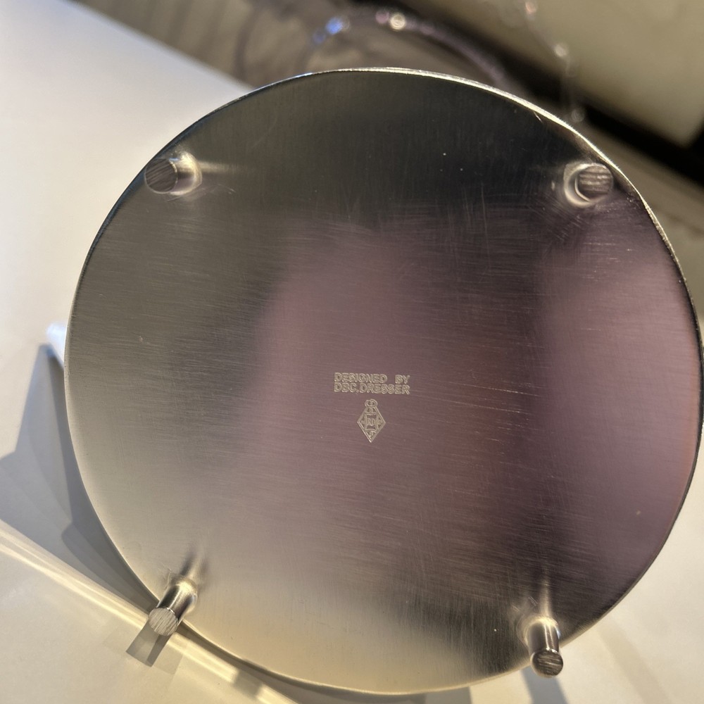 Silver Plated Art Deco Christopher Dresser Style Round Shape