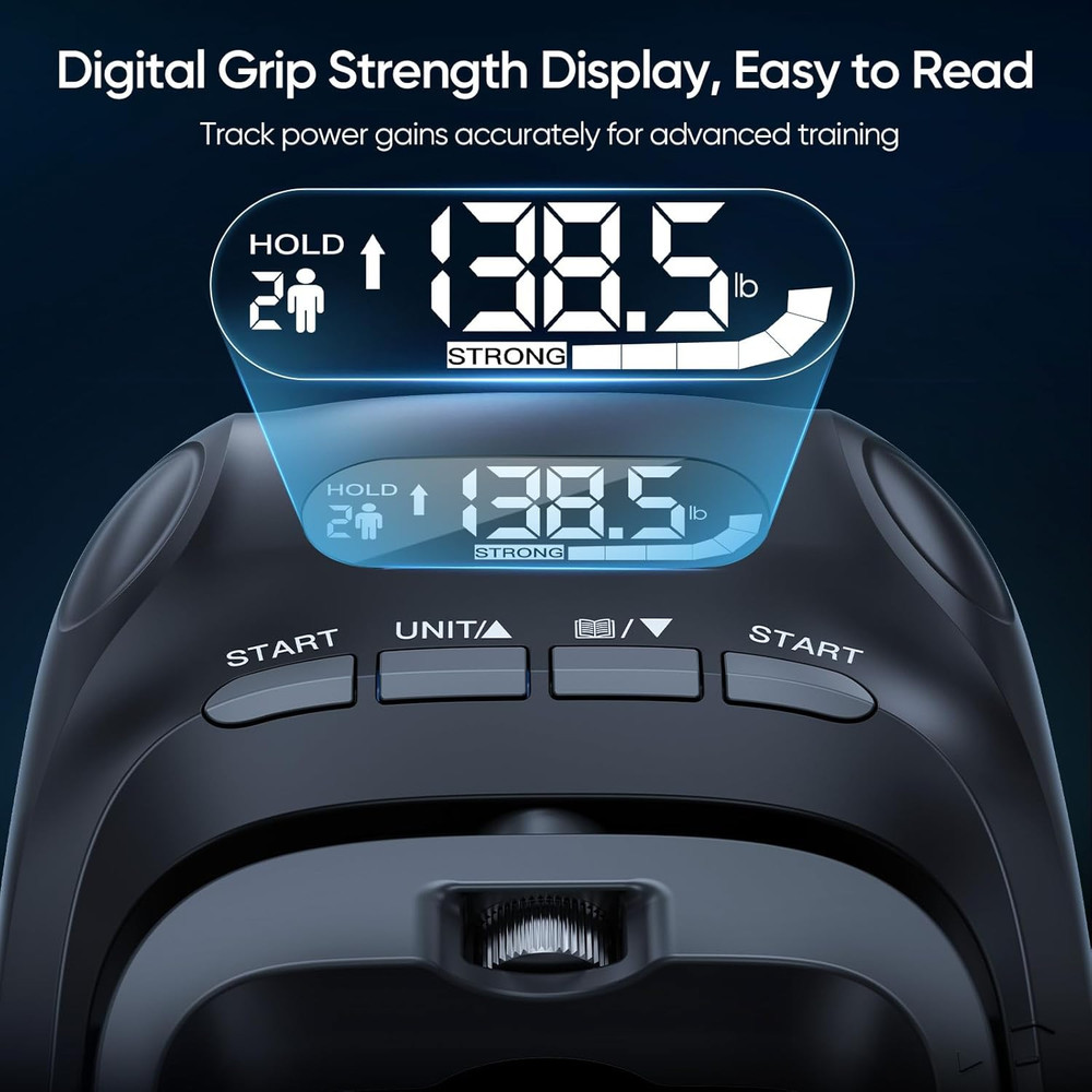 Grip Strength Tester Set with Hand Strengthening Tools – Track Progress, Build S