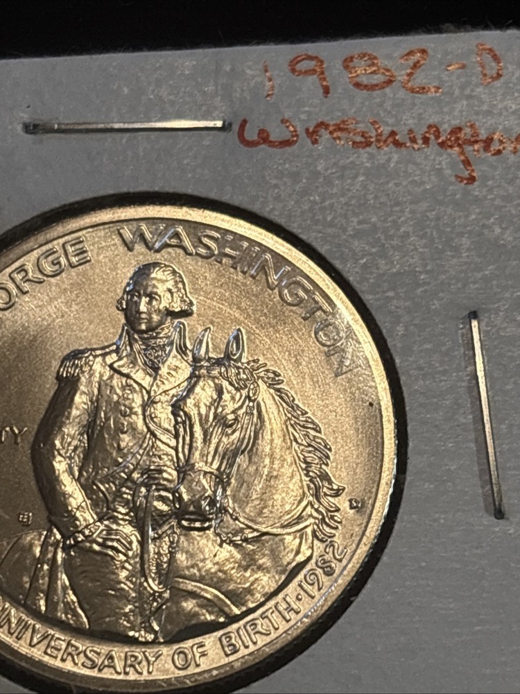 1982-d George Washington Silver Half Dollar Uncirculated “0326088” 50C