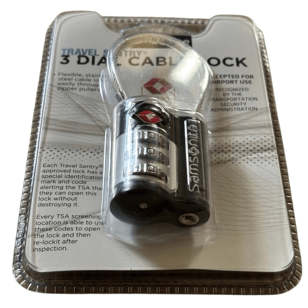 Samsonite Travel Sentry 3 Dial Cable Lock *New*