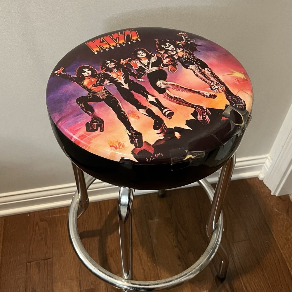 Kiss License Bar Stool Destroyer Gene Simmons Ace Frehley's Rock 2006