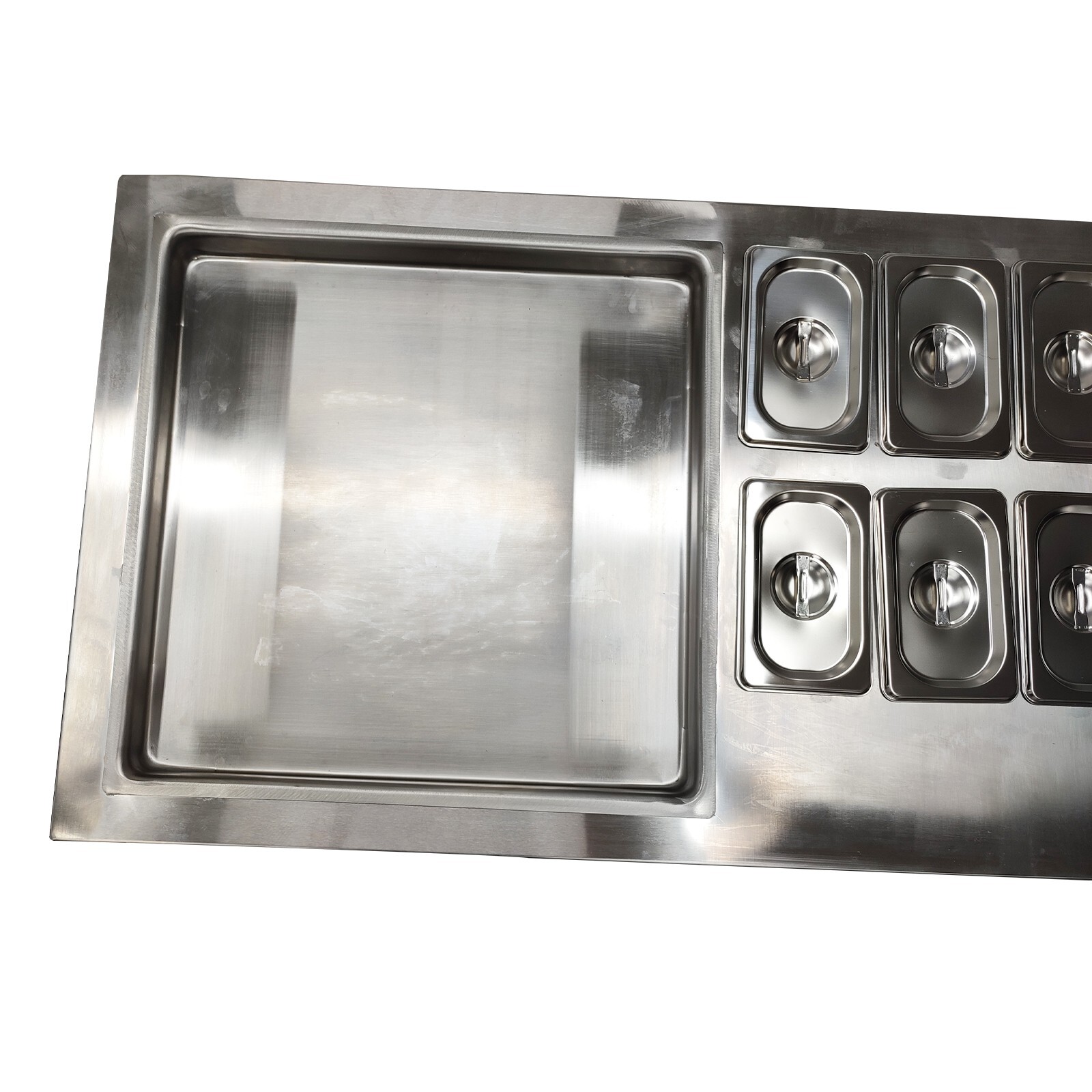 Commercial 17.7“x17.7" 110V Square Double Pans Fried Ice Cream Machine